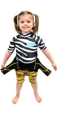 2022 Saltskin Junior Kurzrmelige Lycra-Weste STSKNRV - Zebra